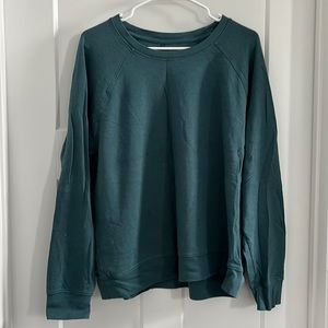 blue green athleta crew sweatshirt